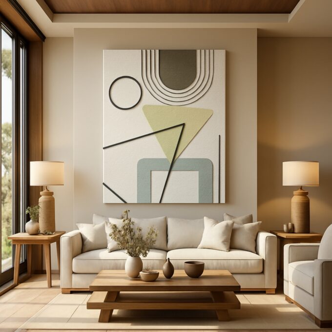 Geometric Poise Canvas Wall Art - Image 3