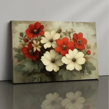 Petal Reverie floral blossom canvas print by Artfy Canvas – romantic flower wall art, premium stretched painting