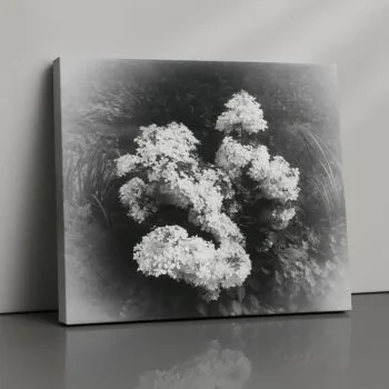 Ghost Bloom minimalist twilight blossom canvas print by Artfy Canvas – subtle floral wall painting décor