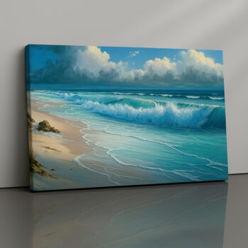 Tidal Grace ocean wave seascape canvas print by Artfy Canvas – coastal meditation wall art