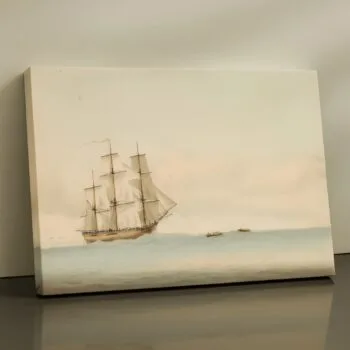 Nautical ship sailing canvas print – vintage maritime wall art décor by Artfy Canvas