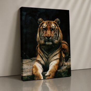 Regal Vigil tiger wildlife canvas print by Artfy Canvas – animal nature canvas painting, wall paintings, artwork for wall décor
