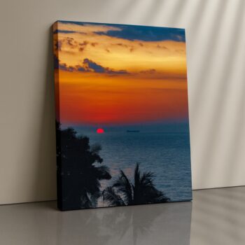 Ocean Ember sunset seascape canvas print by Artfy Canvas – ocean landscape canvas painting, wall paintings, artwork for wall décor