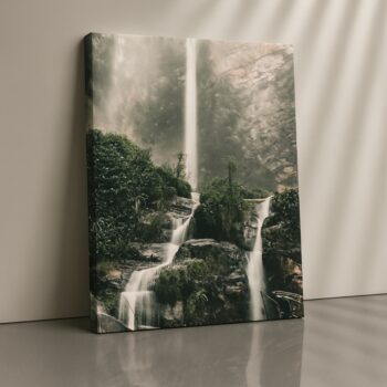 Veiled Descent waterfall nature canvas print by Artfy Canvas – scenic canvas painting, wall paintings, artwork for wall décor