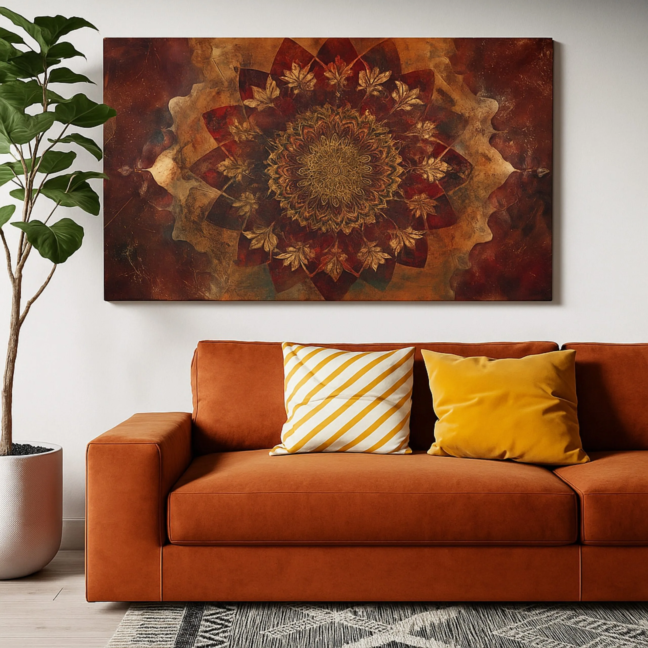 Canvas Print of Sacred Bloom – Spiritual Wall Art | Artfy - Image 3