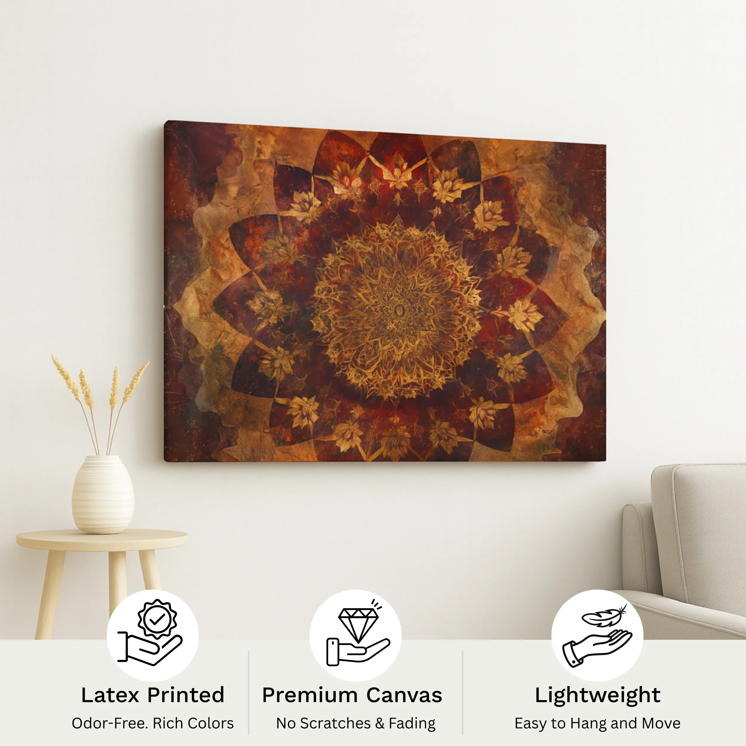 Canvas Print of Sacred Bloom – Spiritual Wall Art | Artfy - Image 4