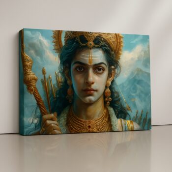 Lord Hanuman religious strength canvas wall art print.