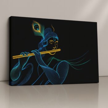 Temple harmony spiritual golden wall art canvas print.