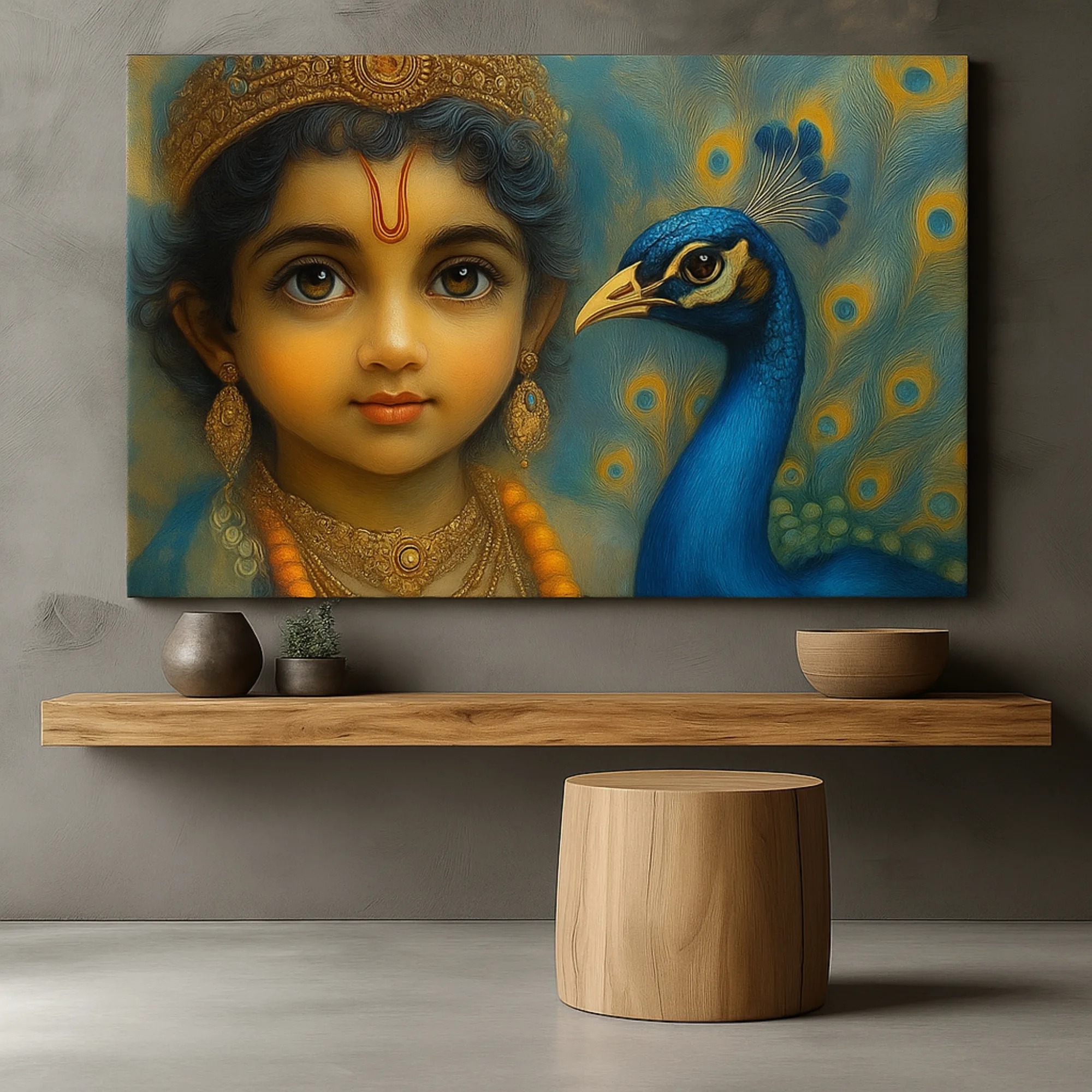 Canvas Print of Divine Innocence – Bal Krishna | Artfy - Image 3
