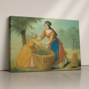 Canvas Print of Harvest Grace – Ethnic Indian Art by Artfy Canvas
