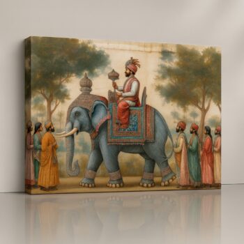 Canvas Print of Elephant Majesty – Cultural Heritage Art by Artfy Canvas