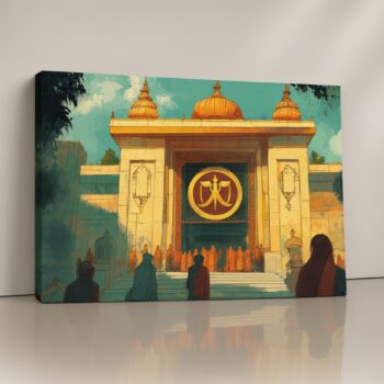 Canvas Print of Golden Temple Gate – Sikh Heritage Art by Artfy Canvas