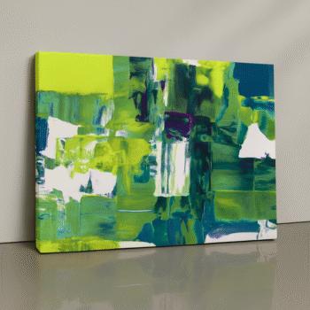 vibrant green bold abstract canvas