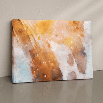 warm earthy watercolor abstract canvas