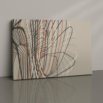 Abstract linear bloom structure canvas print