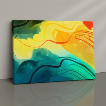 Radiant Flow vibrant abstract canvas print