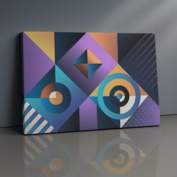Geometric Pulse retro bold geometric canvas print