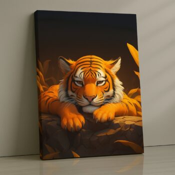 Ember Gaze tiger artwork on canvas.