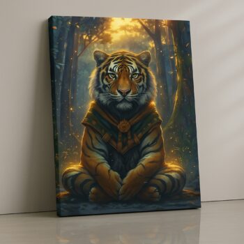 Mystic Guardian tiger artwork on canvas.