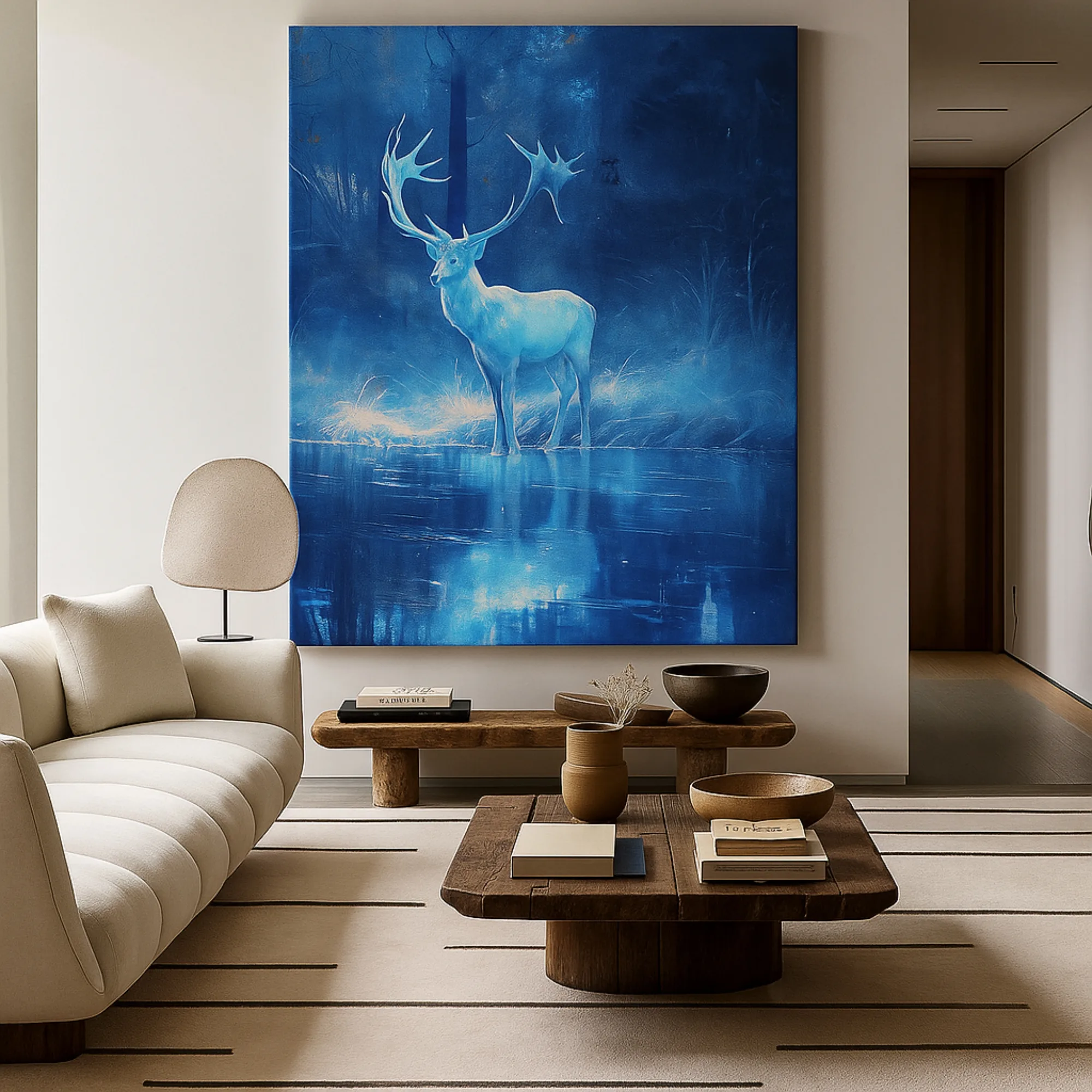 Canvas Print of Moonlit Stag – Deer Art | Artfy - Image 3