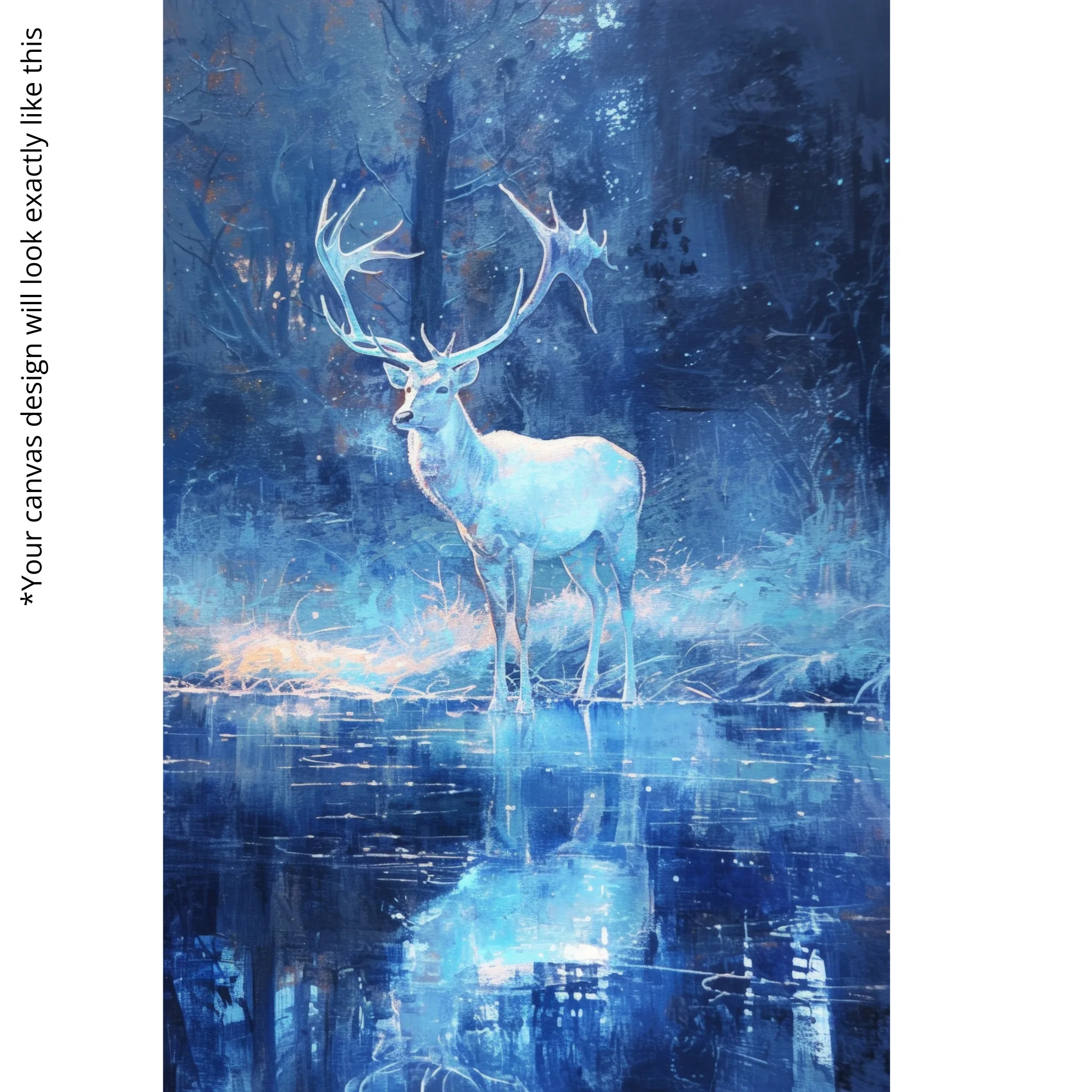 Canvas Print of Moonlit Stag – Deer Art | Artfy - Image 5