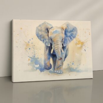 watercolor baby elephant print
