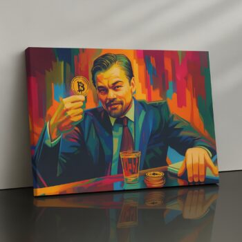 crypto-inspired surreal canvas print