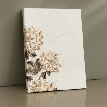 Ivory Peony Grace floral canvas wall art by Artfy Canvas – timeless neutral décor for elegant homes.
