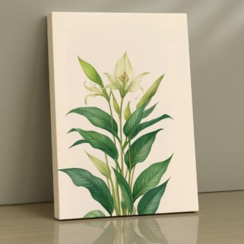 Pure Lily Serenity floral canvas wall art by Artfy Canvas – clean and minimal décor.