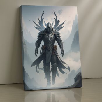 through mountain canvas print mist.