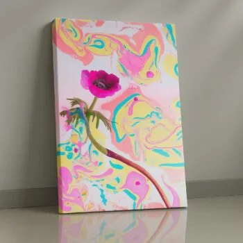 Petal Drift soft floral abstract canvas print