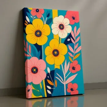 Blossom Symphony pastel floral canvas print