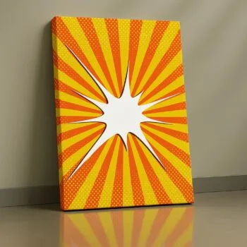 Solar Burst radiant colorful abstract canvas print