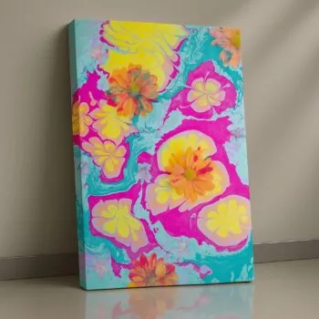 Floral Mirage dreamy botanical canvas print