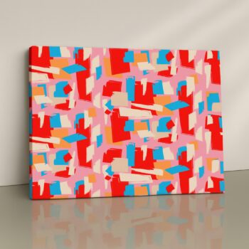 Abstract Tempo bold colorful abstract canvas print