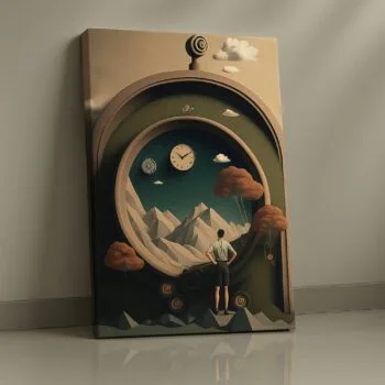 Timeless Gateway fantasy portal canvas wall art by Artfy Canvas – surreal décor.