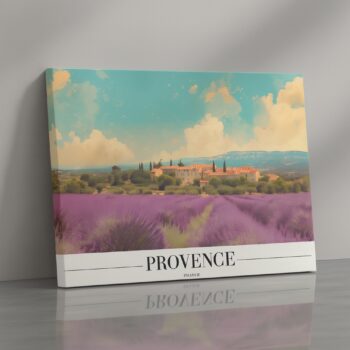 Provence France lavender landscape canvas wall art by Artfy Canvas – rustic décor